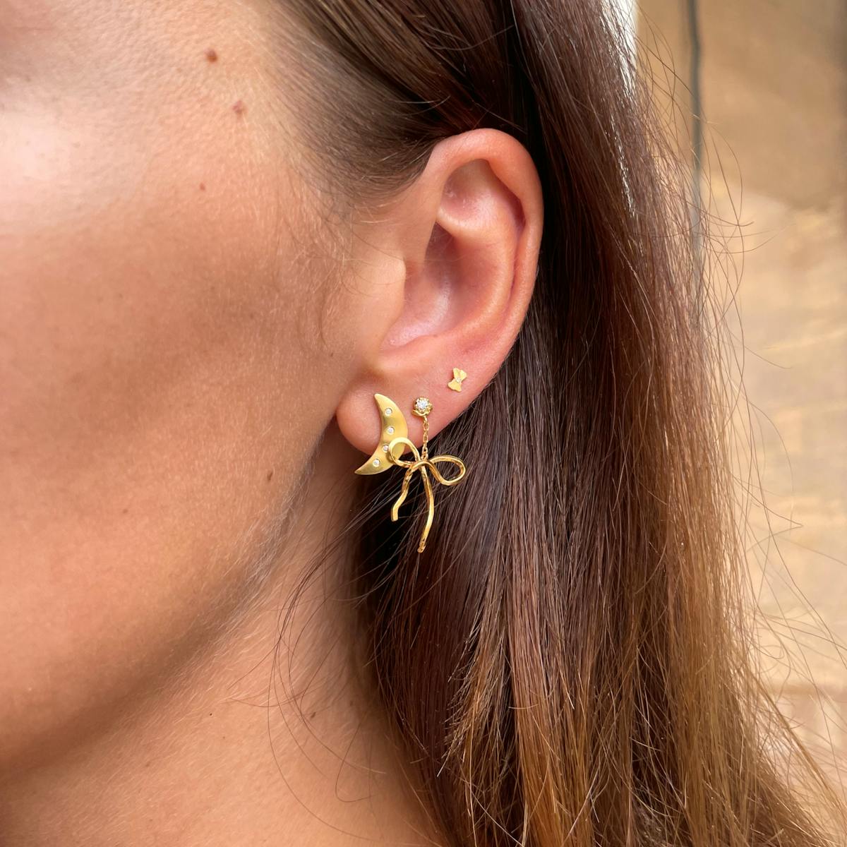 STINE A Jewelry — Dangling Flow Bow Earring STINE A Jewelry Dangling Flow Bow Earring — Øreringer