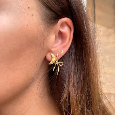 STINE A Jewelry — Dangling Flow Bow Earring STINE A Jewelry Dangling Flow Bow Earring — Øreringer