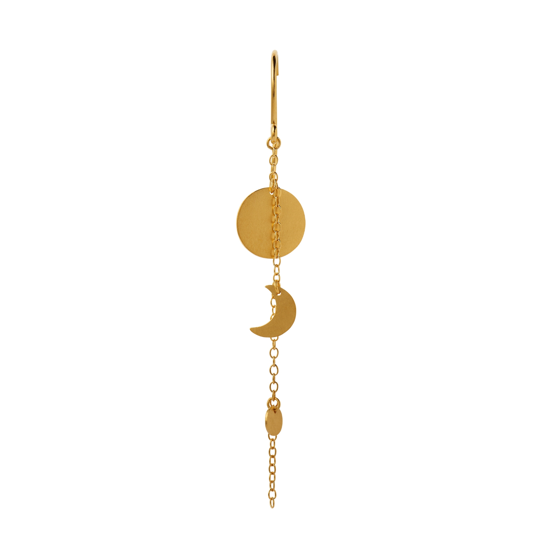 STINE A Jewelry Sun And Moon Earring With Chain — Øreringe