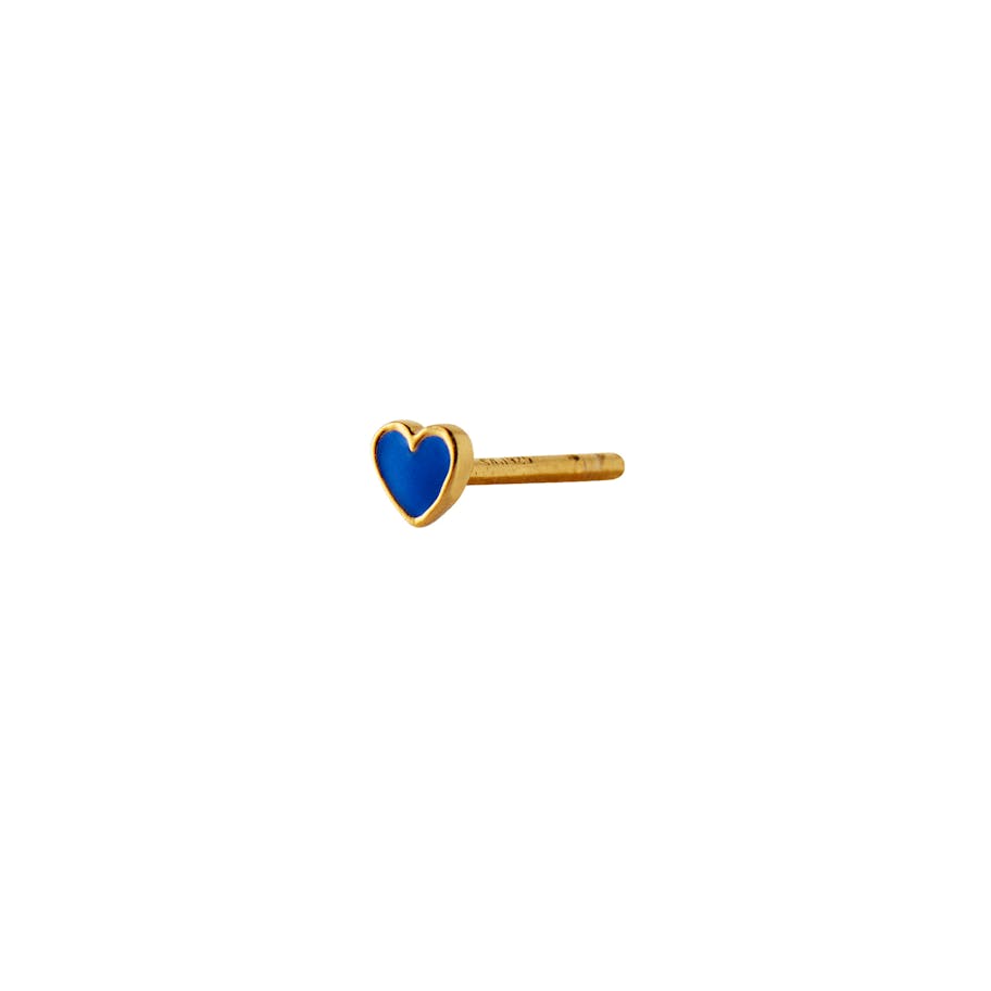 STINE A Jewelry — Petit Love Heart Cobalt Blue Enamel STINE A Jewelry Petit Love Heart Cobalt Blue Enamel — Earrings