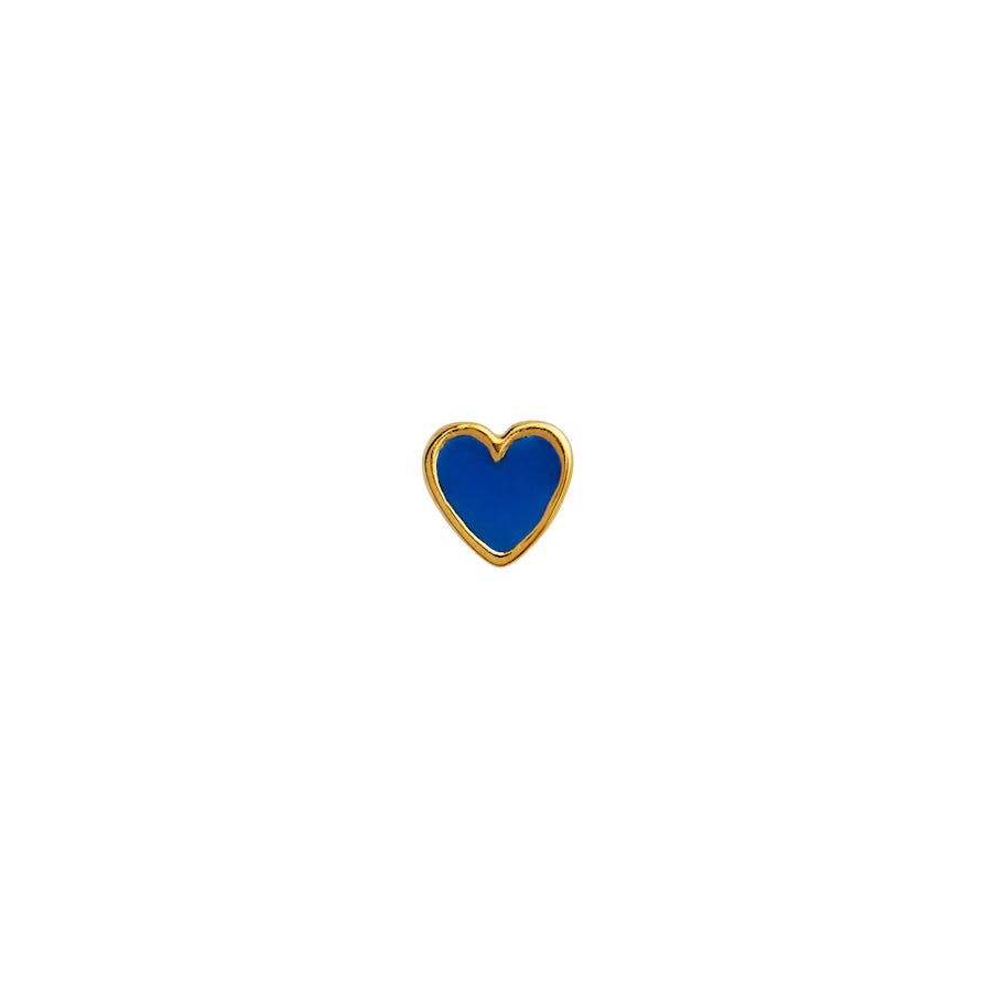 STINE A Jewelry — Petit Love Heart Cobalt Blue Enamel STINE A Jewelry Petit Love Heart Cobalt Blue Enamel — Earrings