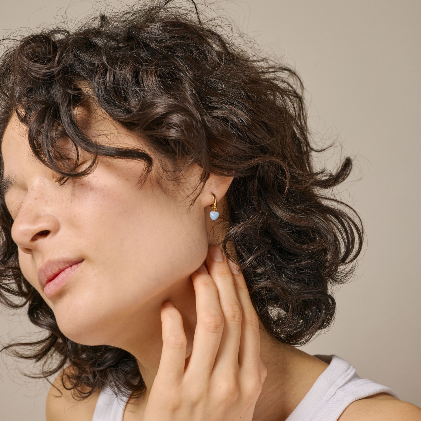 Enamel Copenhagen Amore Hoops Steel Blue — Náušnice