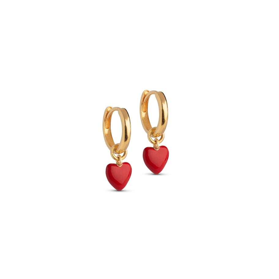 Enamel Copenhagen — Amore Hoops Red Enamel Copenhagen Amore Hoops Red — Örhängen