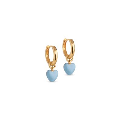 Enamel Copenhagen — Amore Hoops Steel Blue Enamel Copenhagen Amore Hoops Steel Blue — Øreringe