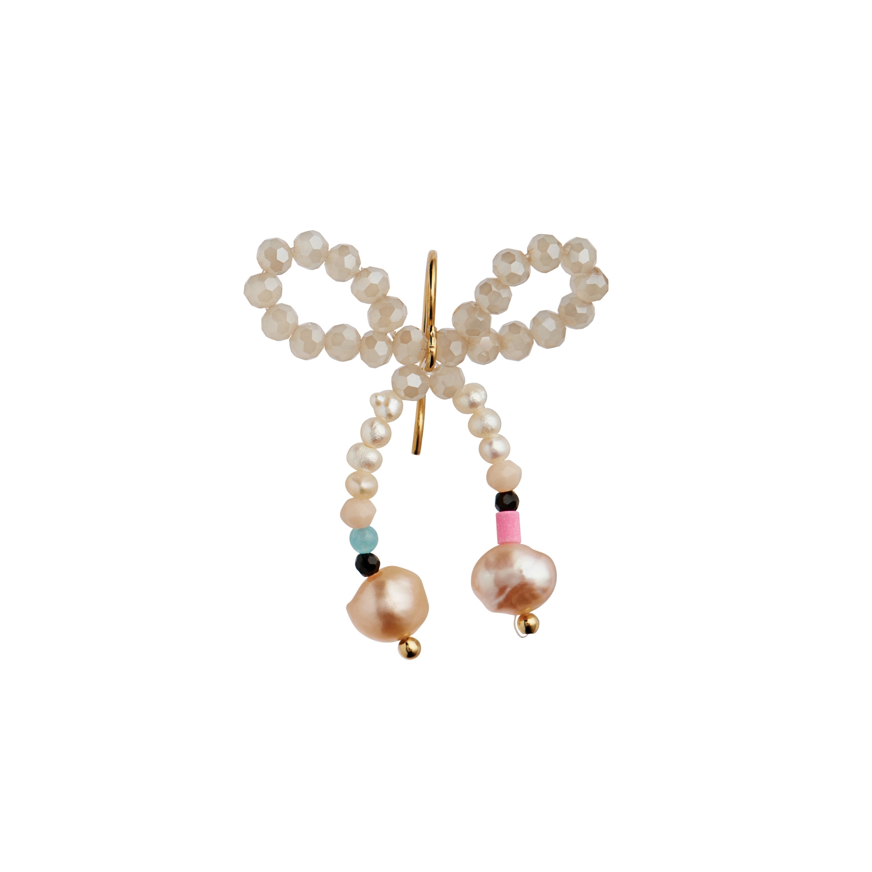 STINE A Jewelry Glow Bow Earring Creamy Colors — Kolczyk