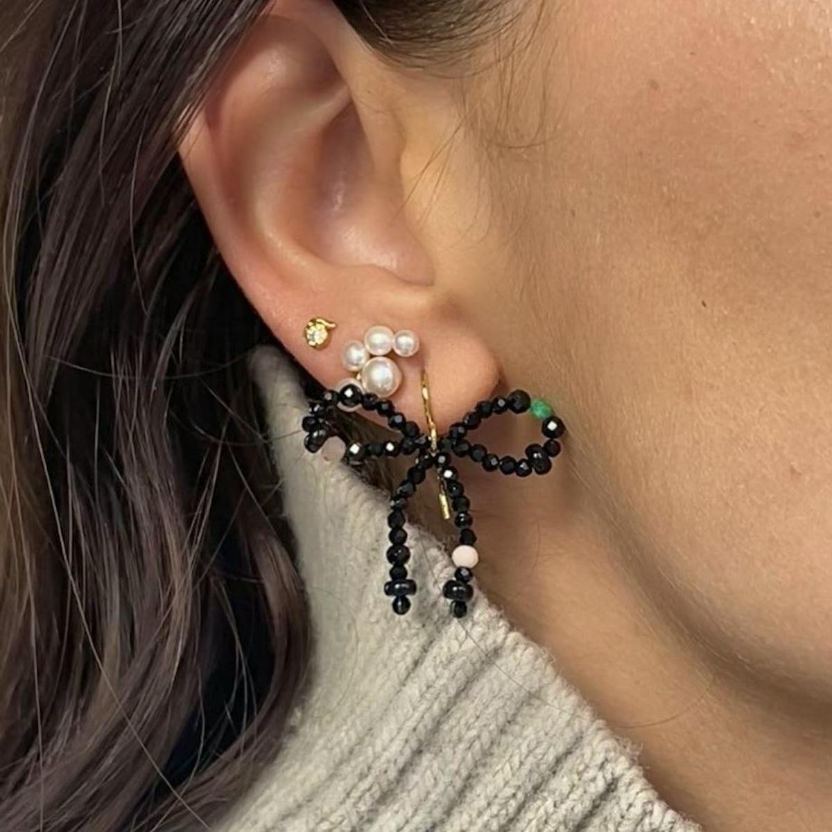 STINE A Jewelry — Lissé Bow Earring Black Dream Colors STINE A Jewelry Lissé Bow Earring Black Dream Colors — Ohrringe