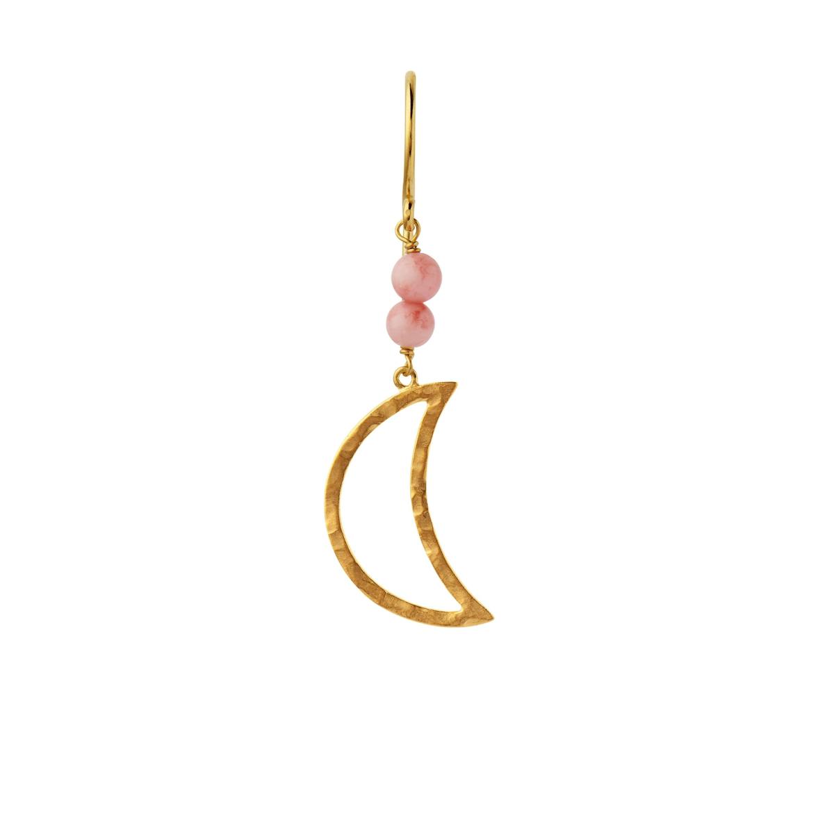 STINE A Jewelry — Big Bella Moon Earring Coral STINE A Jewelry Big Bella Moon Earring Coral — Øreringer