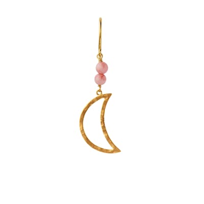 STINE A Jewelry — Big Bella Moon Earring Coral STINE A Jewelry Big Bella Moon Earring Coral — Kolczyk