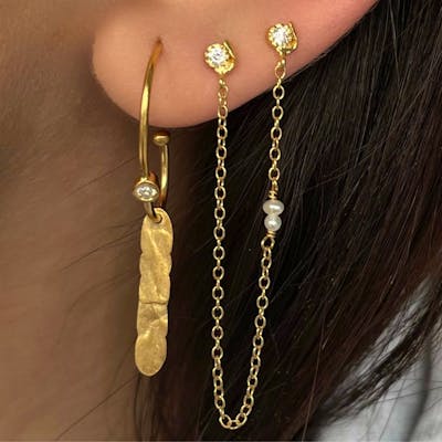 STINE A Jewelry — Big Dot Creol With Splash STINE A Jewelry Big Dot Creol With Splash — Kolczyk