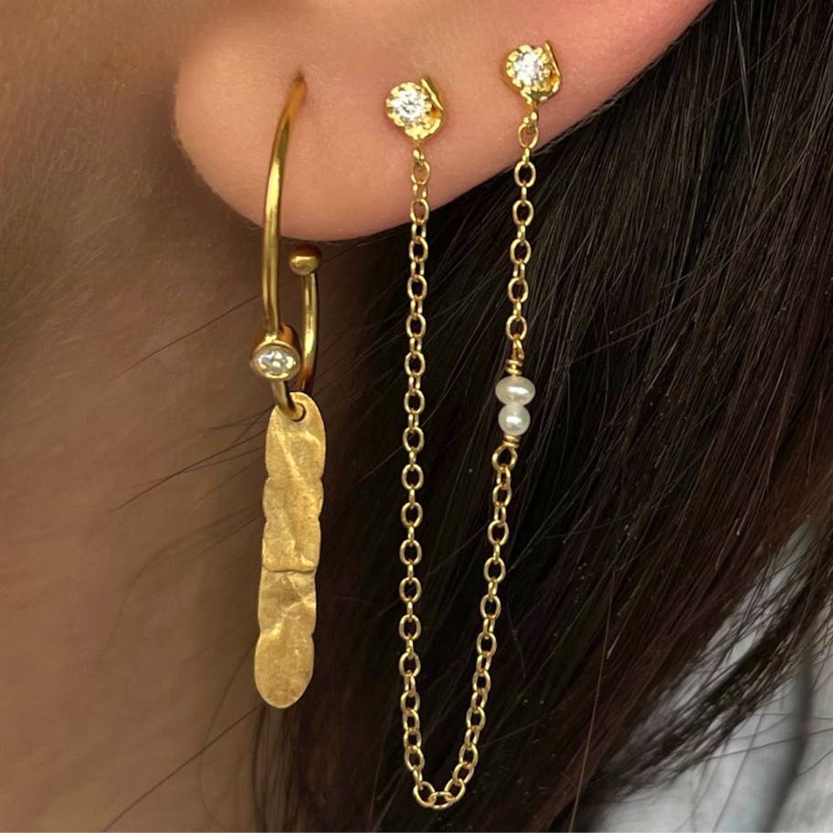 STINE A Jewelry — Big Dot Creol With Splash STINE A Jewelry Big Dot Creol With Splash — Örhängen