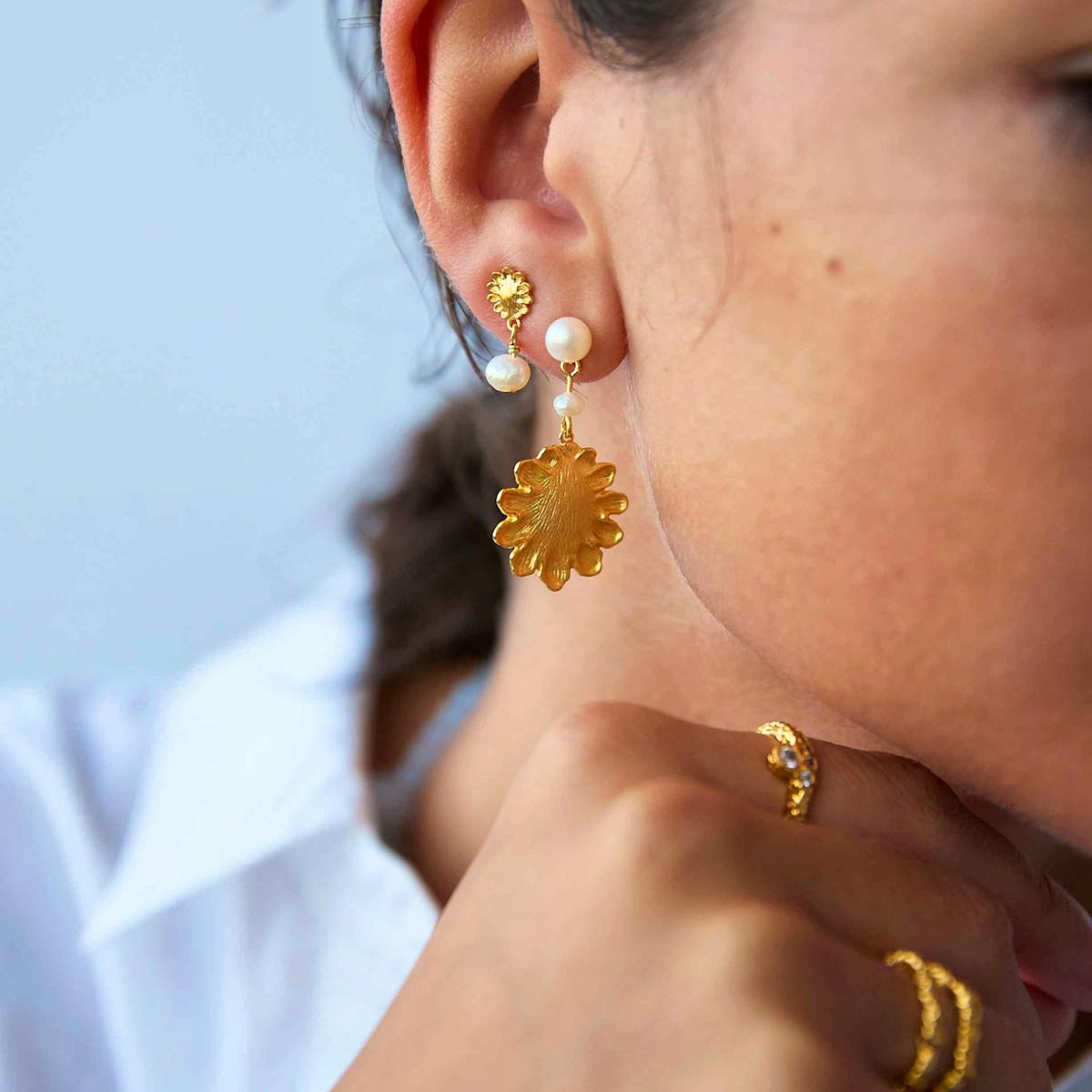Hultquist Copenhagen — Evelyn Shell Earrings Hultquist Copenhagen Evelyn Shell Earrings — Kolczyk