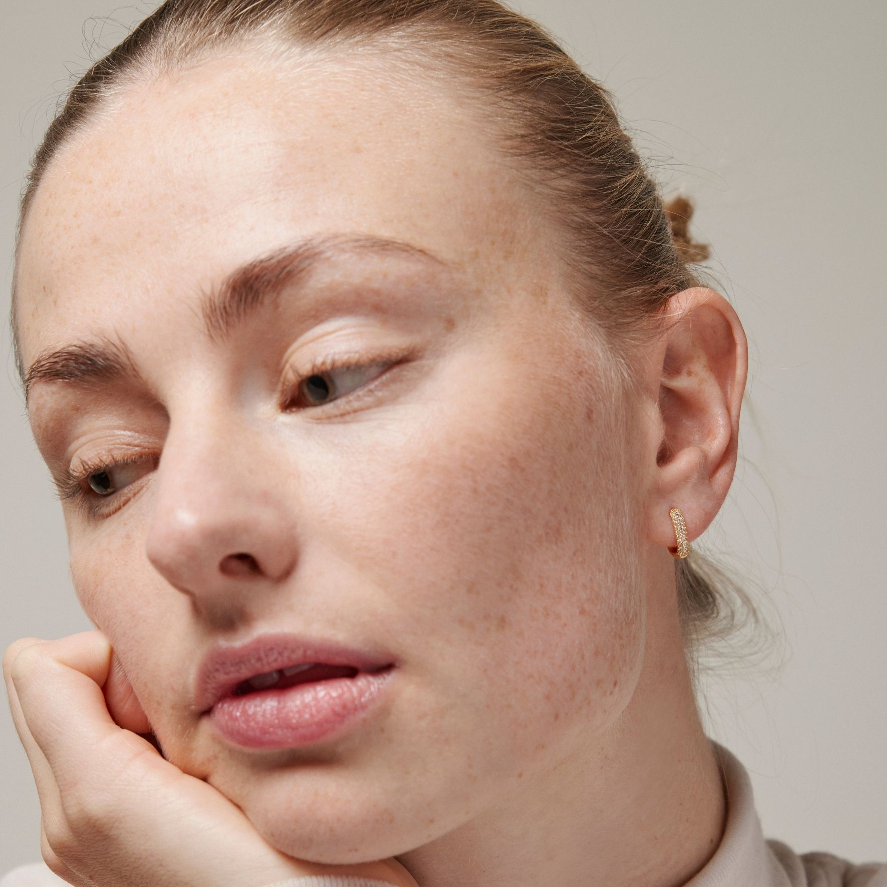 Enamel Copenhagen Sparkling Square Hoops 12 mm — Øreringe