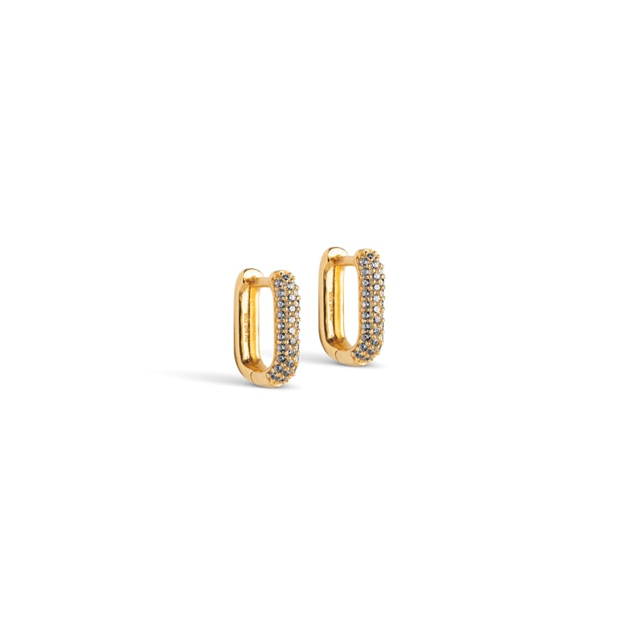 Enamel Copenhagen — Sparkling Square Hoops 12 mm Enamel Copenhagen Sparkling Square Hoops 12 mm — Örhängen