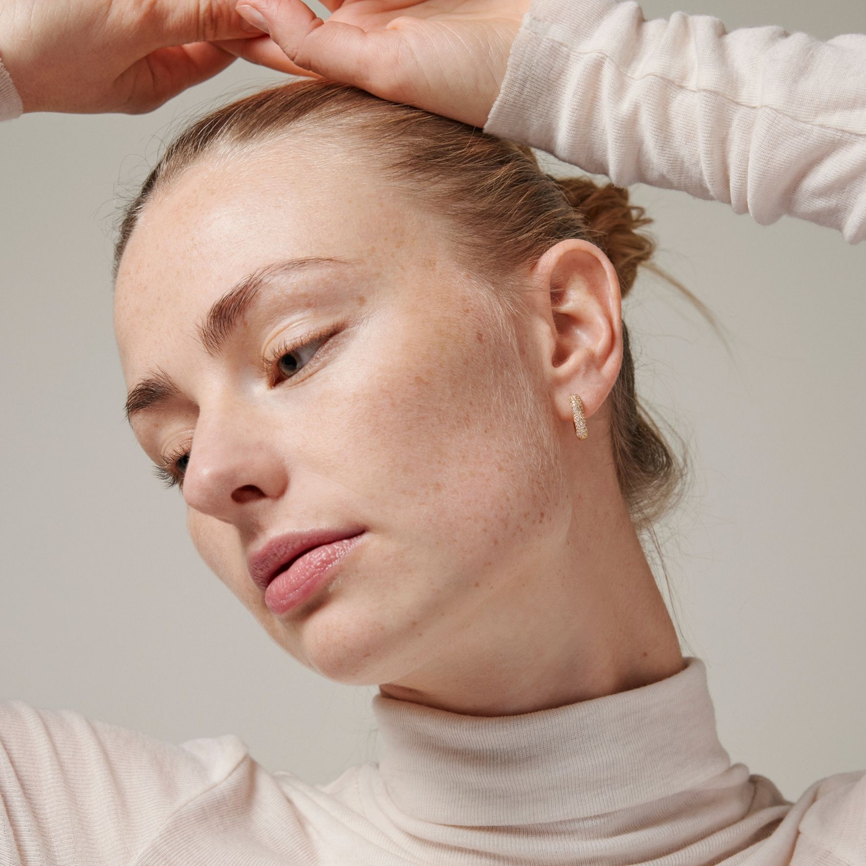 Enamel Copenhagen Sparkling Square Hoops 15 mm — Øreringe