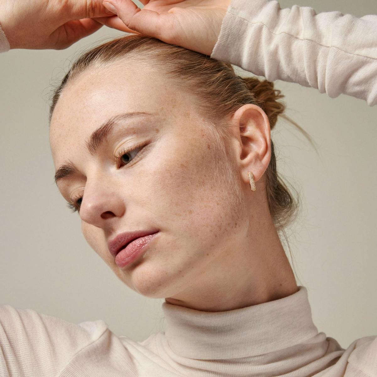 Enamel Copenhagen — Sparkling Square Hoops 15 mm Enamel Copenhagen Sparkling Square Hoops 15 mm — Øreringer