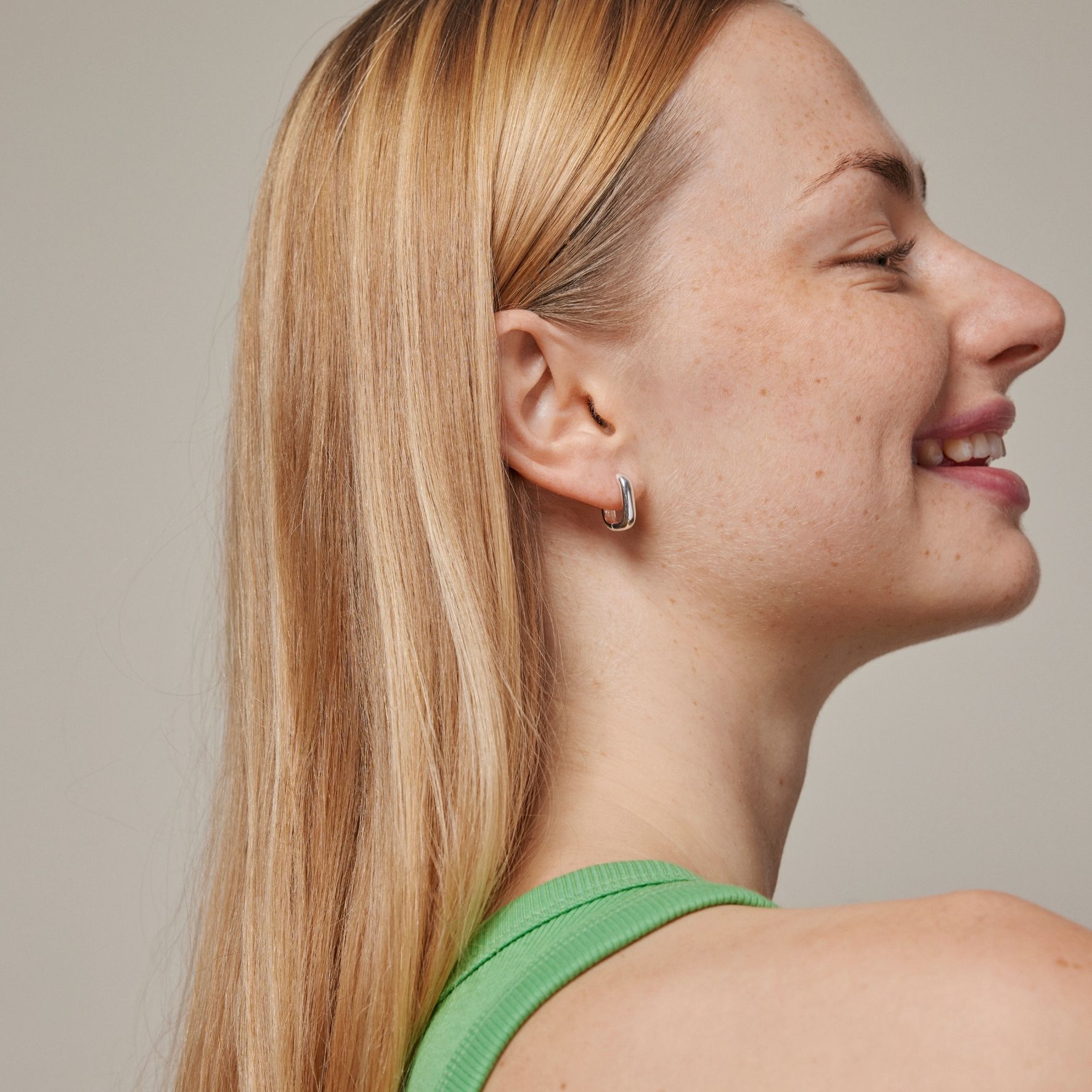 Enamel Copenhagen Square Hoops 15 mm — Náušnice