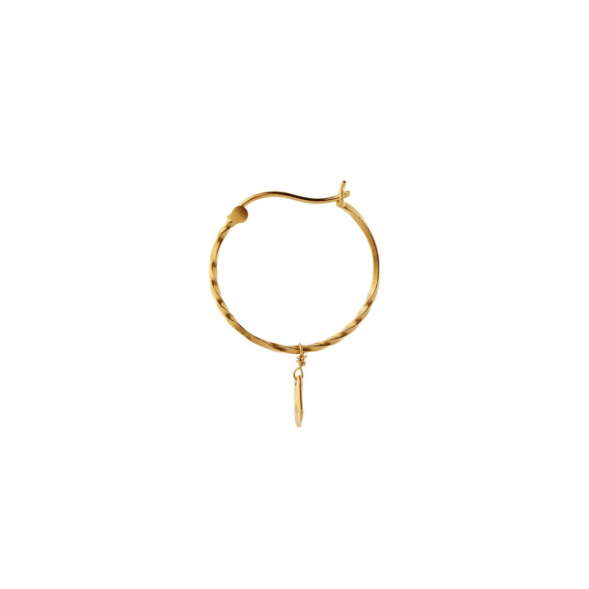 STINE A Jewelry — Flow Creol With Hammered Pendant STINE A Jewelry Flow Creol With Hammered Pendant — Øreringer