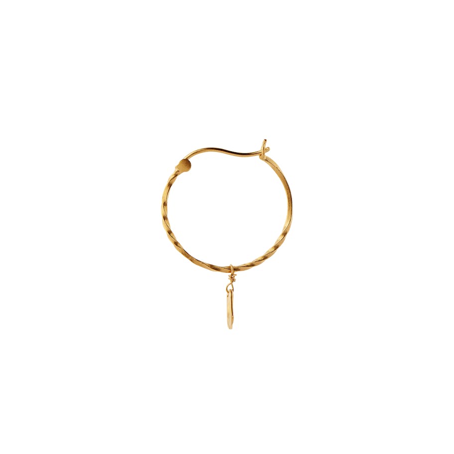 STINE A Jewelry — Flow Creol With Hammered Pendant STINE A Jewelry Flow Creol With Hammered Pendant — Örhängen