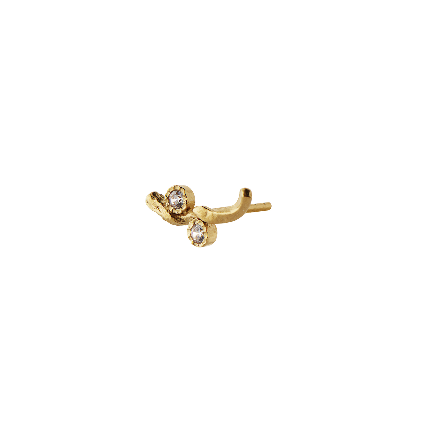 STINE A Jewelry Flow Earring With Two Stones — Örhängen