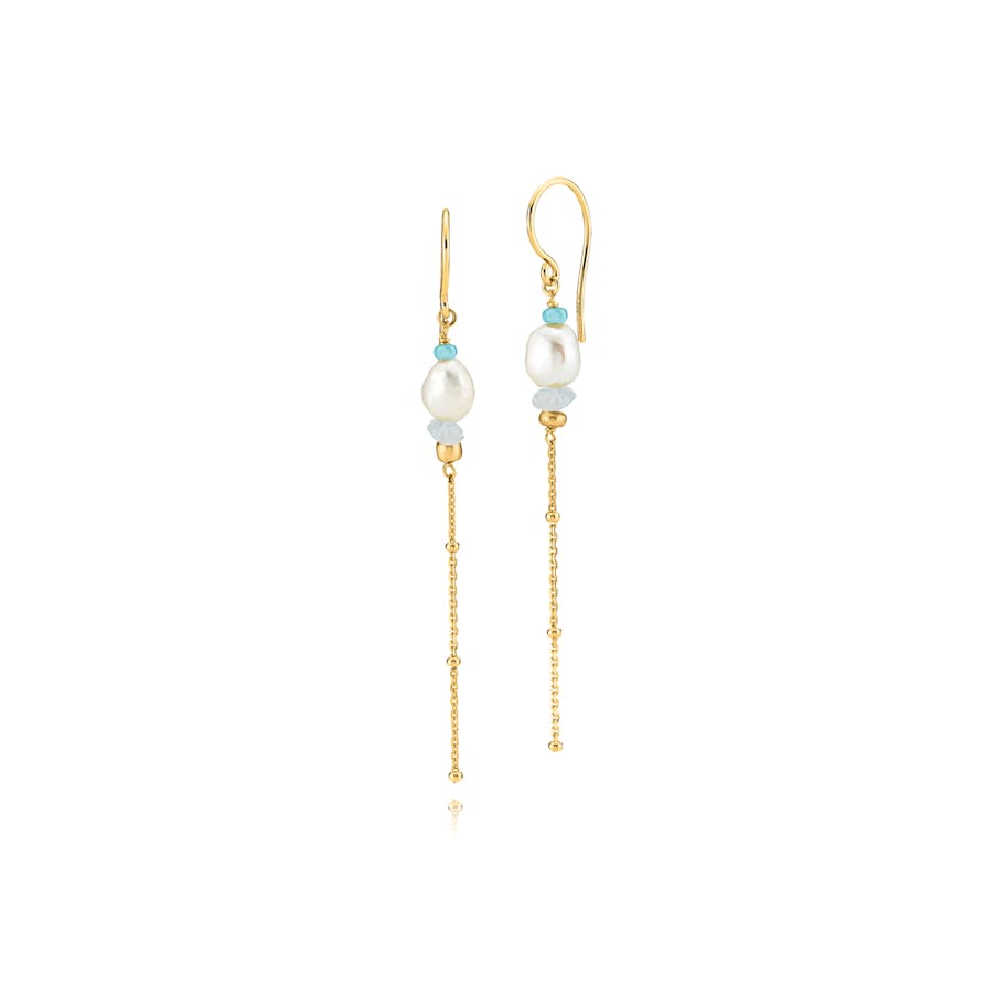 Sistie — Beach Earrings Blue With Pearl Beach earrings blue with pearls