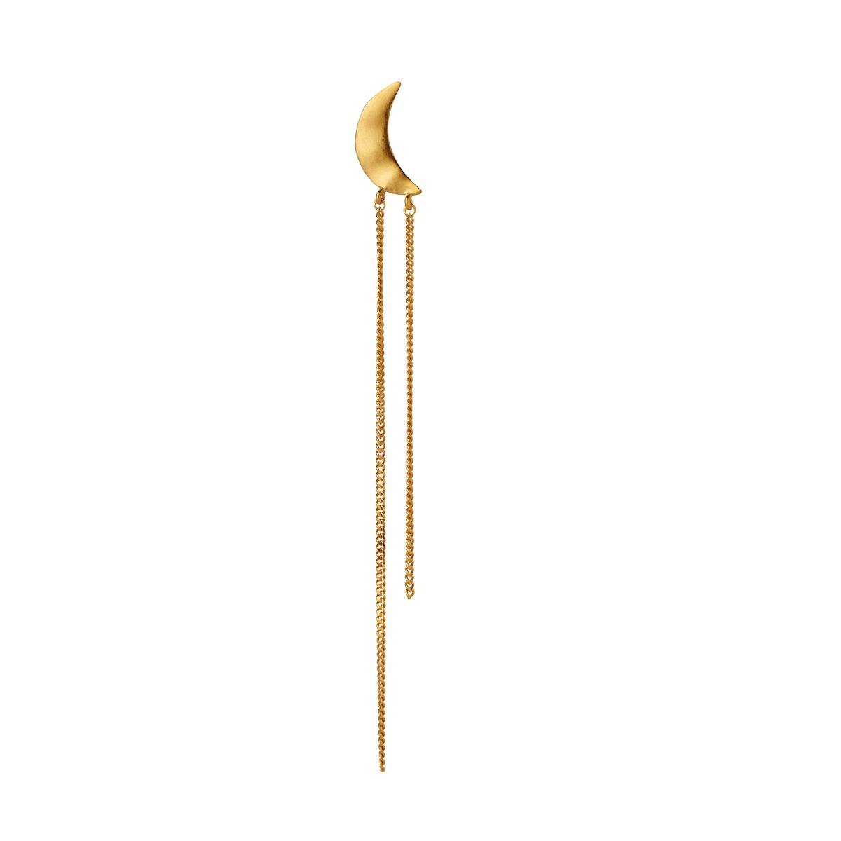 STINE A Jewelry — Bella Moon Earring with Long Chains STINE A Jewelry Bella Moon Earring with Long Chains — Oorbel