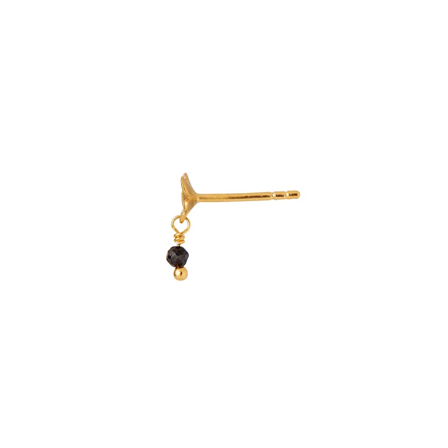 STINE A Jewelry — Tres Petit Garden Flower Earring w/ Black Spinel STINE A Jewelry Tres Petit Garden Flower Earring w/ Black Spinel — Earrings