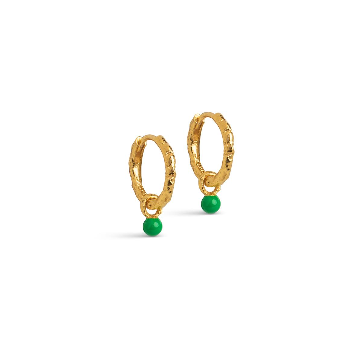 Enamel Copenhagen — Belle Hoops Grass Green Enamel Copenhagen Belle Hoops Grass Green — Øreringer