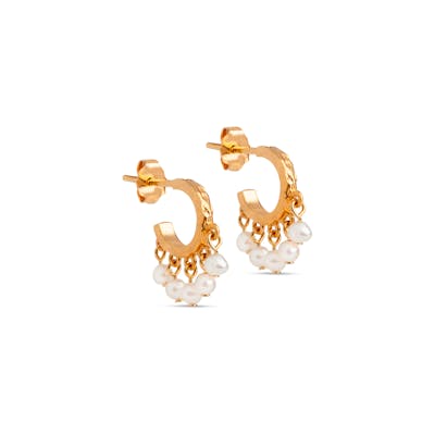 Enamel Copenhagen — Astrid Pearl Hoops Enamel Copenhagen Astrid Pearl Hoops — Øreringe