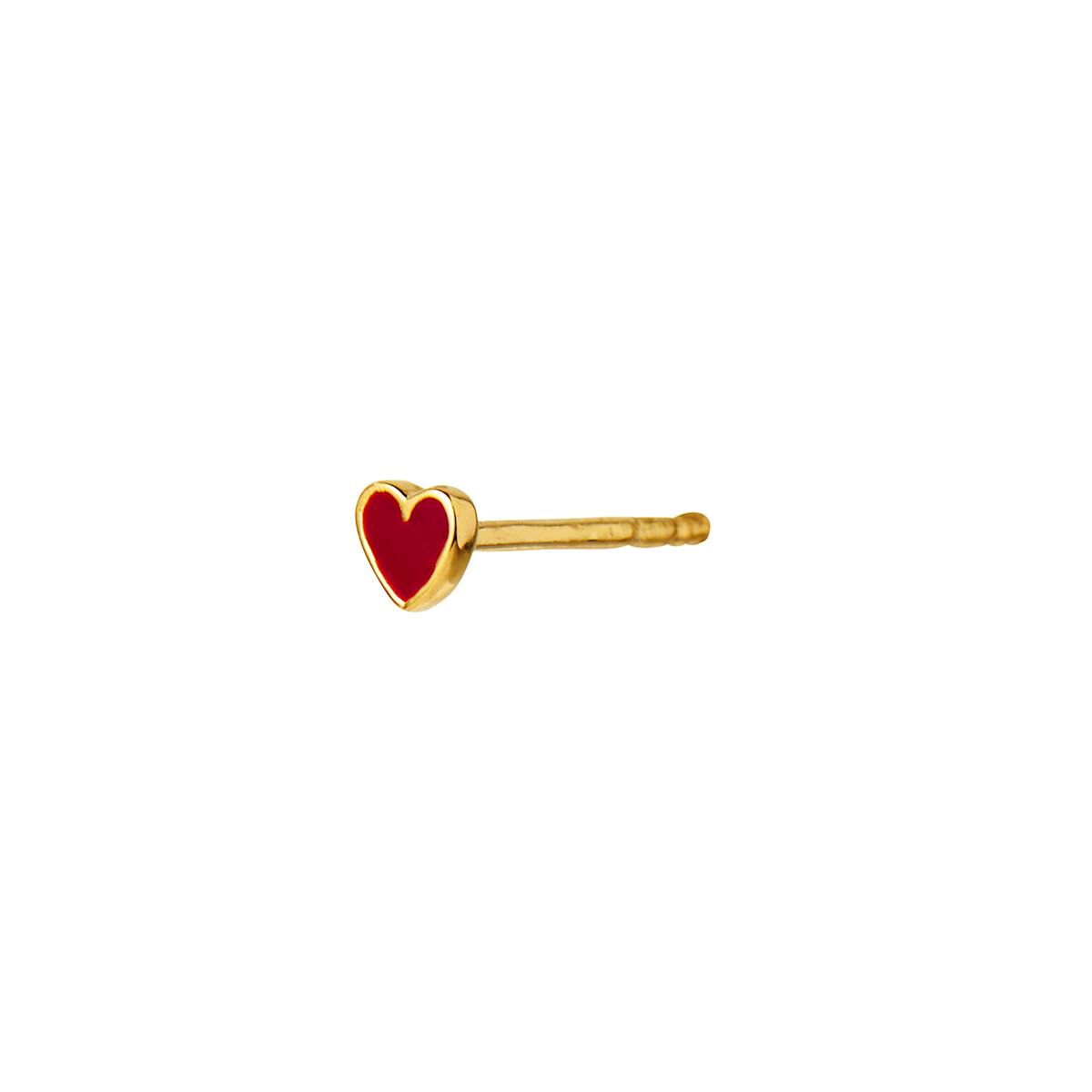 STINE A Jewelry — Petit Love Heart Burgundy Enamel STINE A Jewelry Petit Love Heart Burgundy Enamel — Øreringer