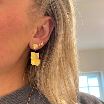 STINE A Jewelry — Petit Gold Splash Earring Disco Heart STINE A Jewelry Petit Gold Splash Earring Disco Heart — Øreringer
