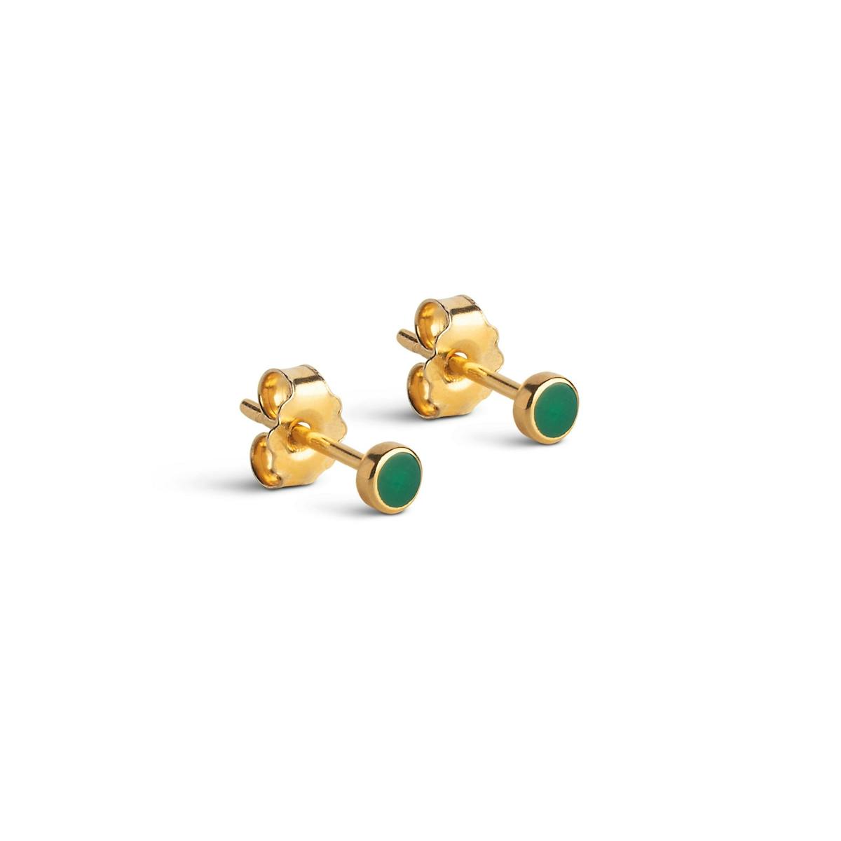 Enamel Copenhagen — Enamel Dot Studs Petrol Green Enamel Copenhagen Enamel Dot Studs Petrol Green — Kolczyk