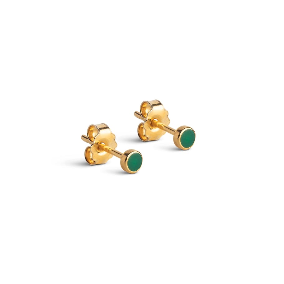 Enamel Copenhagen — Enamel Dot Studs Petrol Green Enamel Copenhagen Enamel Dot Studs Petrol Green — Örhängen