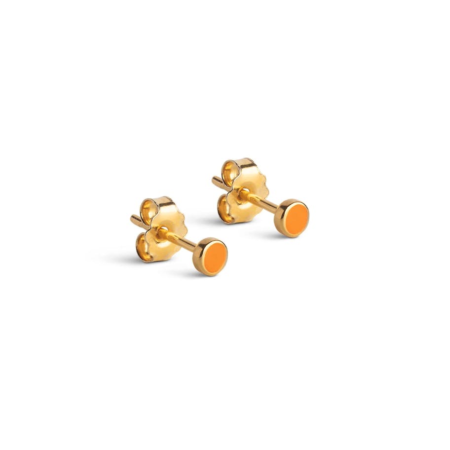 Enamel Copenhagen — Enamel Dot Studs Orange Enamel Copenhagen Enamel Dot Studs Orange — Örhängen