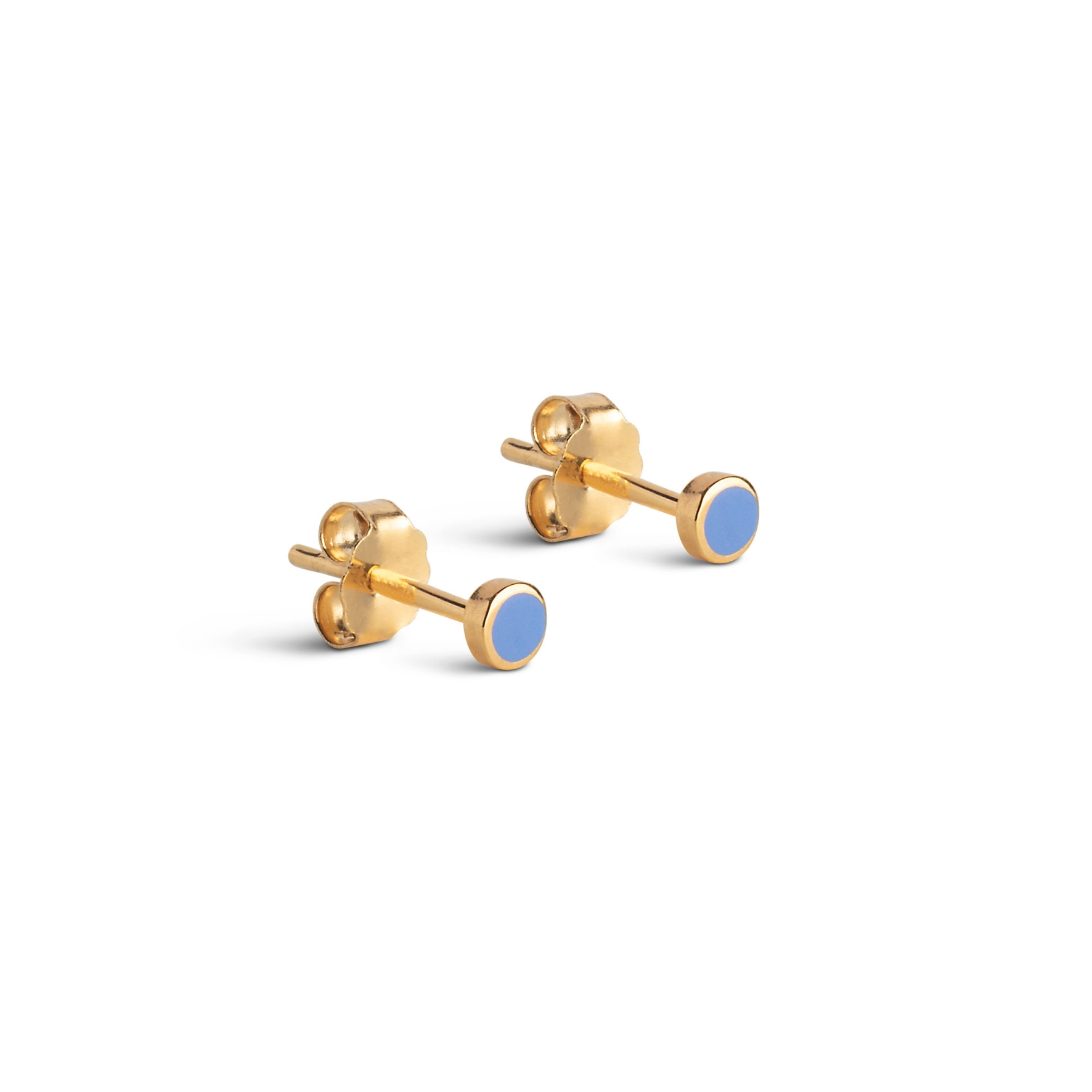 Enamel Copenhagen Enamel Dot Studs Cornflower — Boucle d'oreille