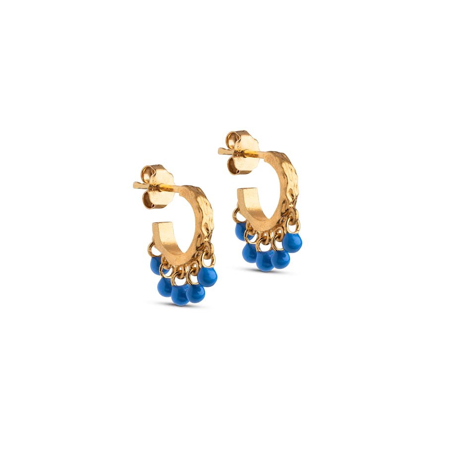 Enamel Copenhagen — Astrid Cornflower Hoops Enamel Copenhagen Astrid Cornflower Hoops — Örhängen
