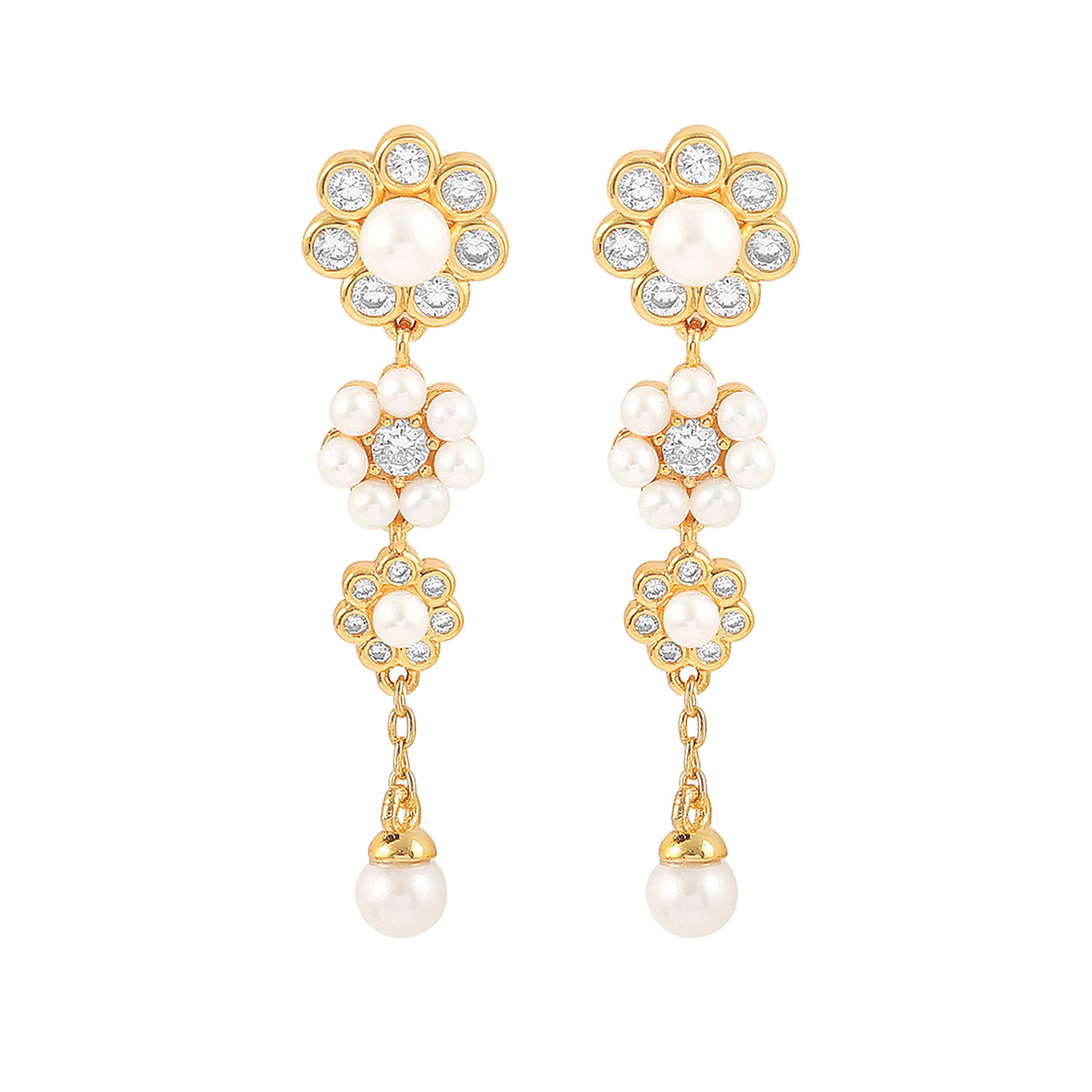 Hultquist Copenhagen Aya Tripple Flower Earrings — Kolczyk