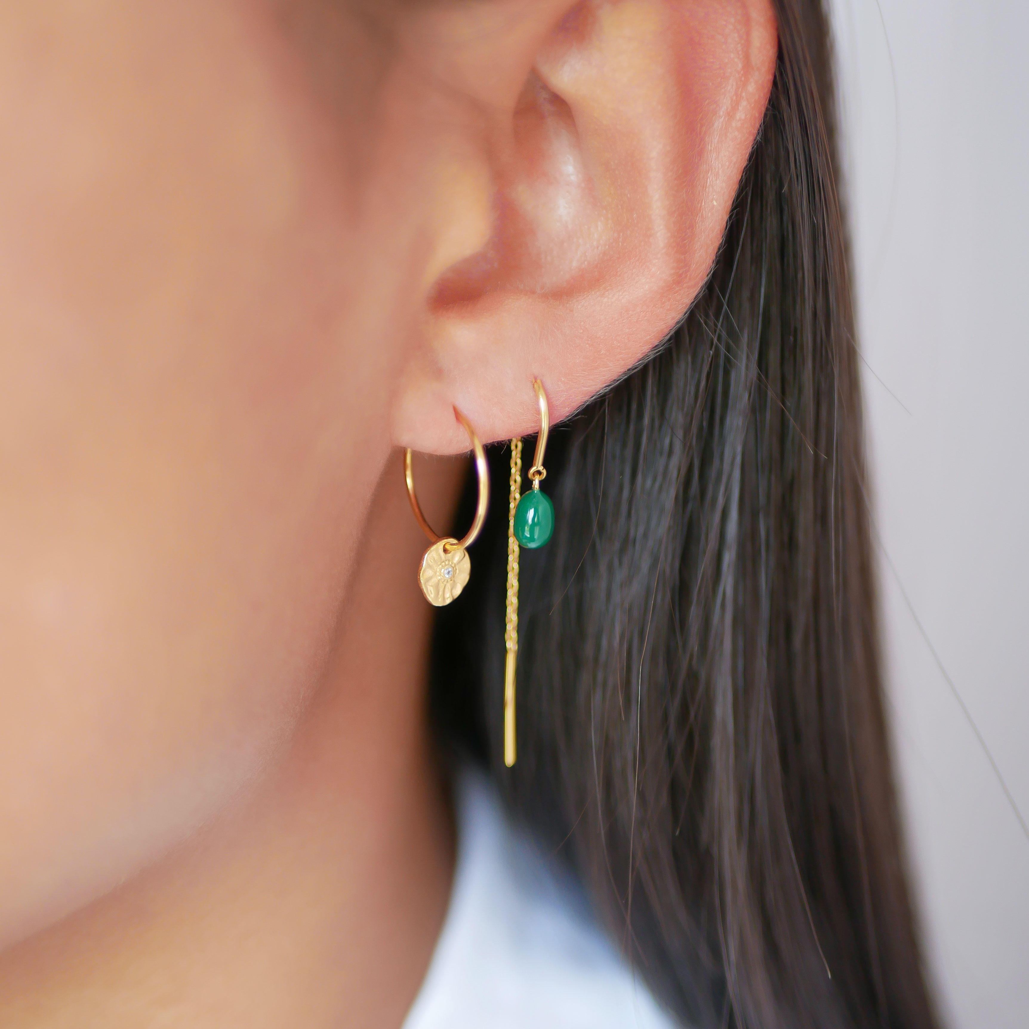 Enamel Copenhagen Eleanor Earrings Petrol Green — Kolczyk