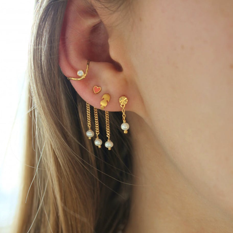 STINE A Jewelry — Tres Petit Etoile Earring With Pearl STINE A Jewelry Tres Petit Etoile Earring With Pearl — Earrings
