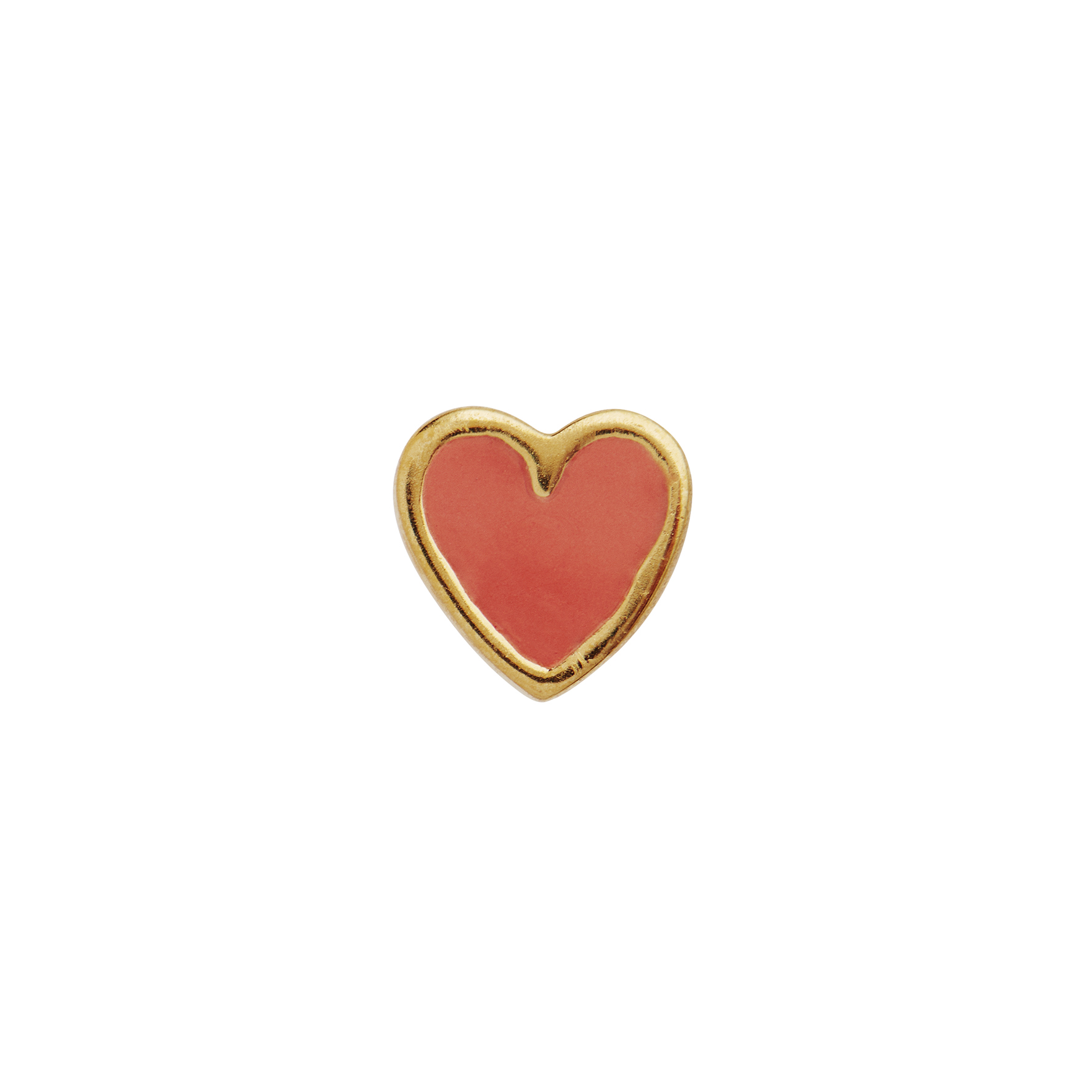 STINE A Jewelry Petit Love Heart Coral Earstick — Náušnice