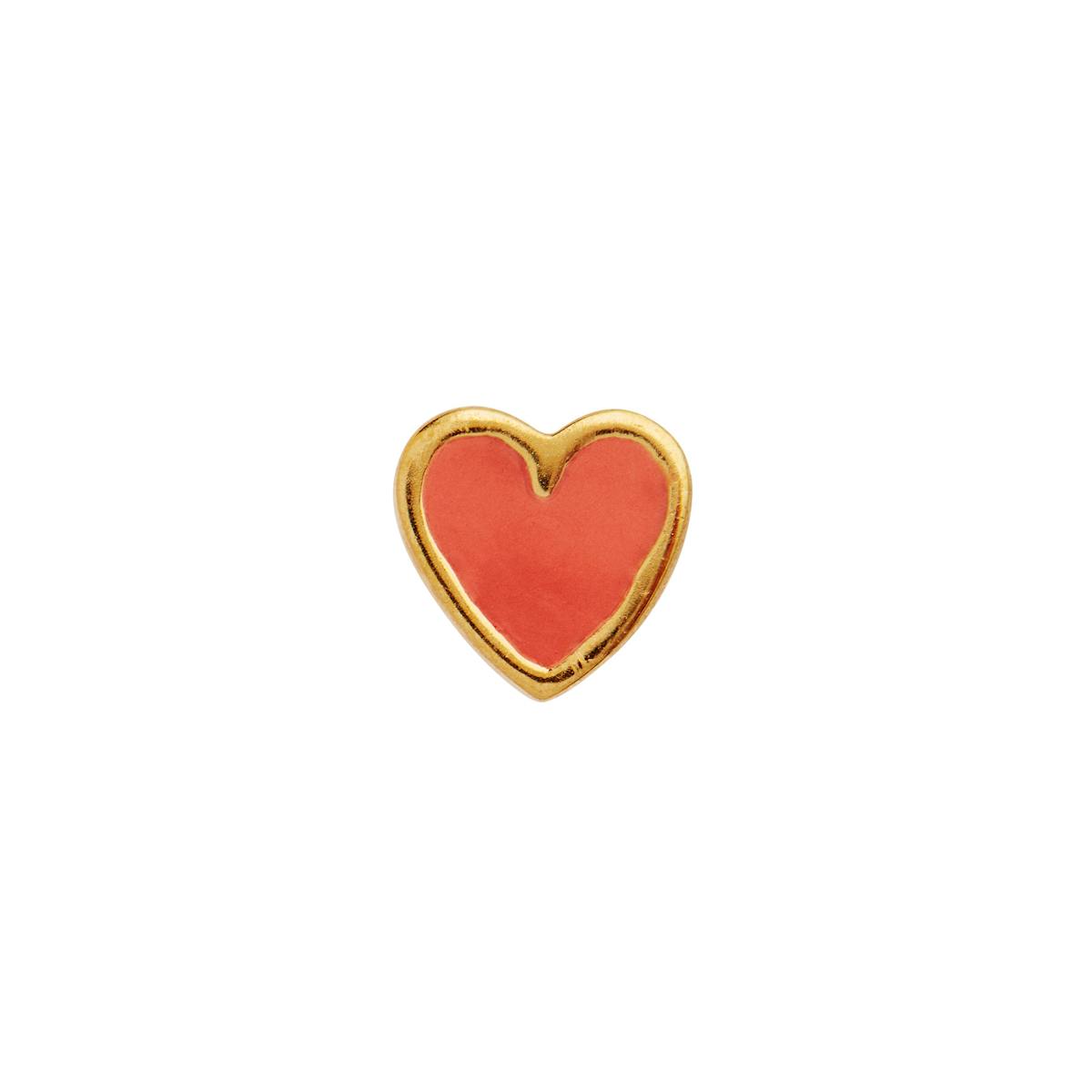 STINE A Jewelry — Petit Love Heart Coral Earstick STINE A Jewelry Petit Love Heart Coral Earstick — Øreringer
