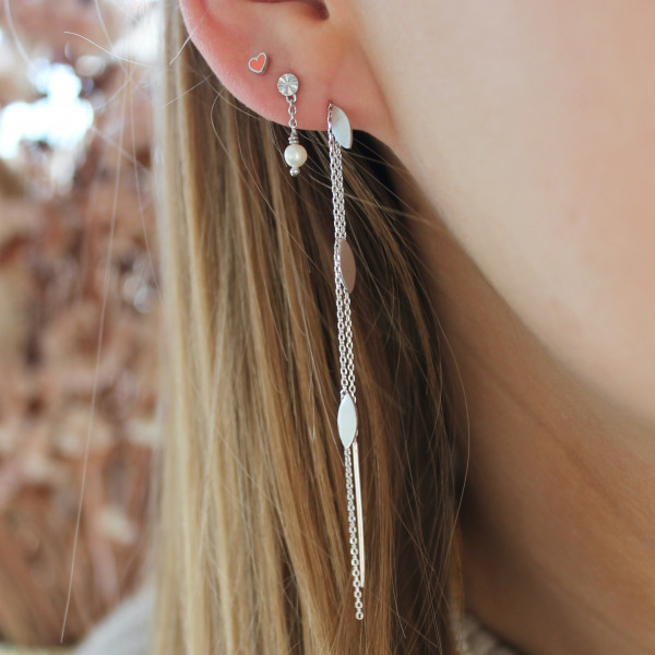 STINE A Jewelry Petit Love Heart Coral Earstick — Örhängen