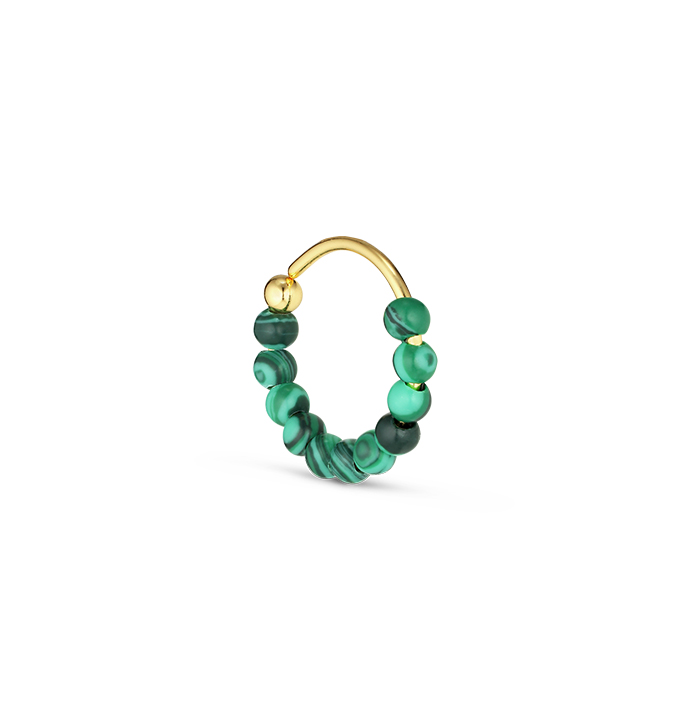 Jane Kønig Bermuda Malachite Twist — Øreringer