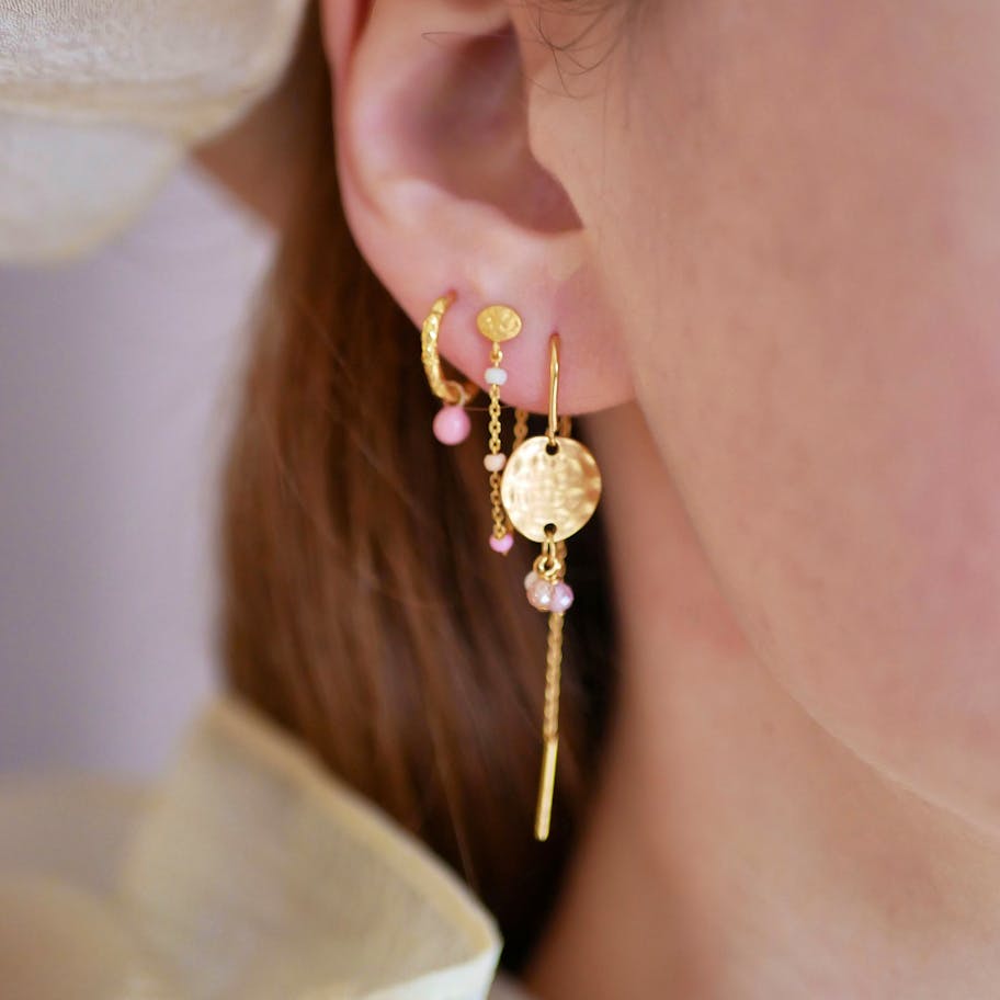 Enamel Copenhagen — Belle Hoops Light Pink Enamel Copenhagen Belle Hoops Light Pink — Örhängen