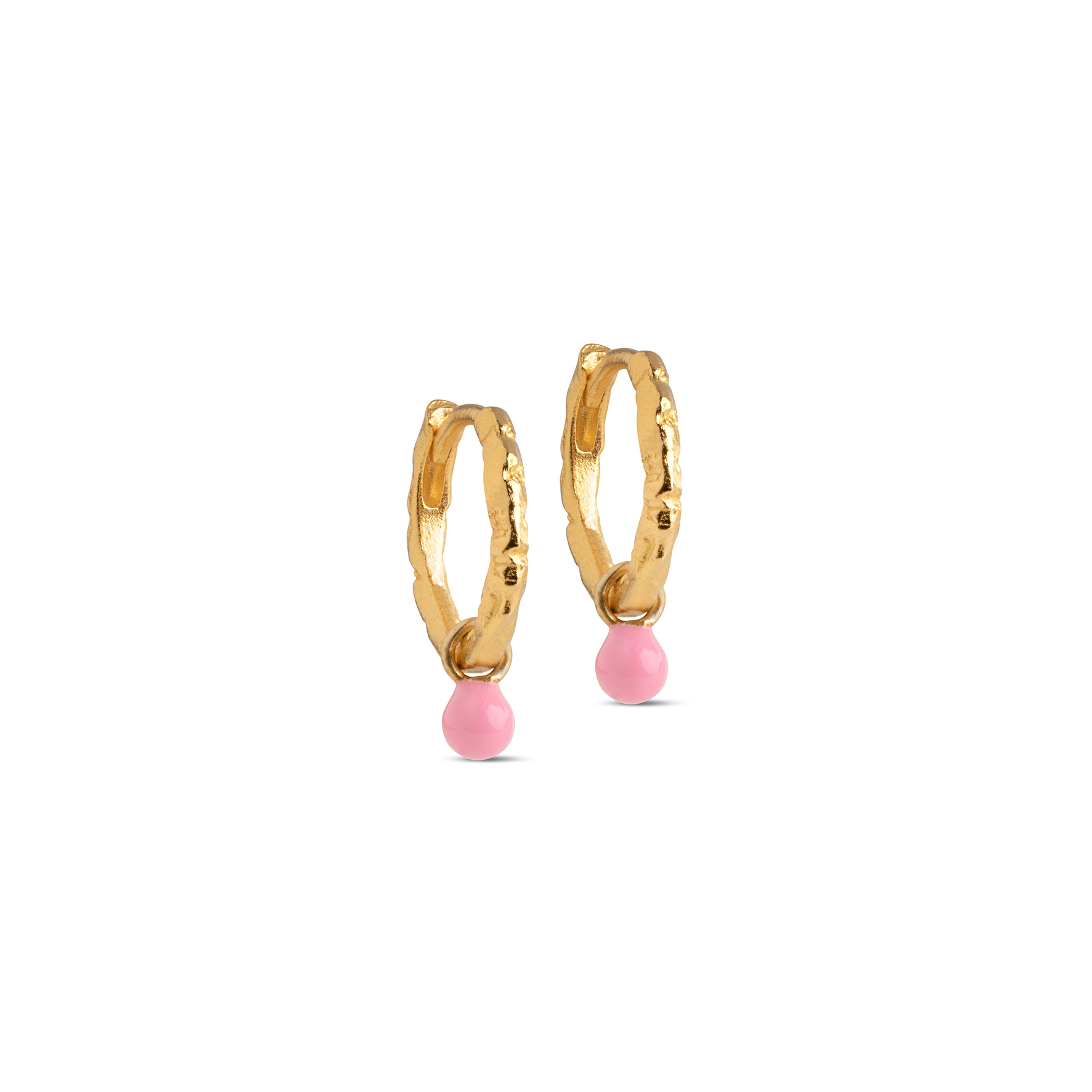 Enamel Copenhagen Belle Hoops Light Pink — Kolczyk