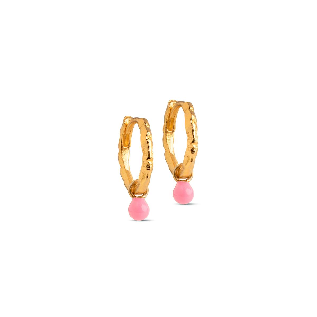 Enamel Copenhagen — Belle Hoops Light Pink Enamel Copenhagen Belle Hoops Light Pink — Örhängen