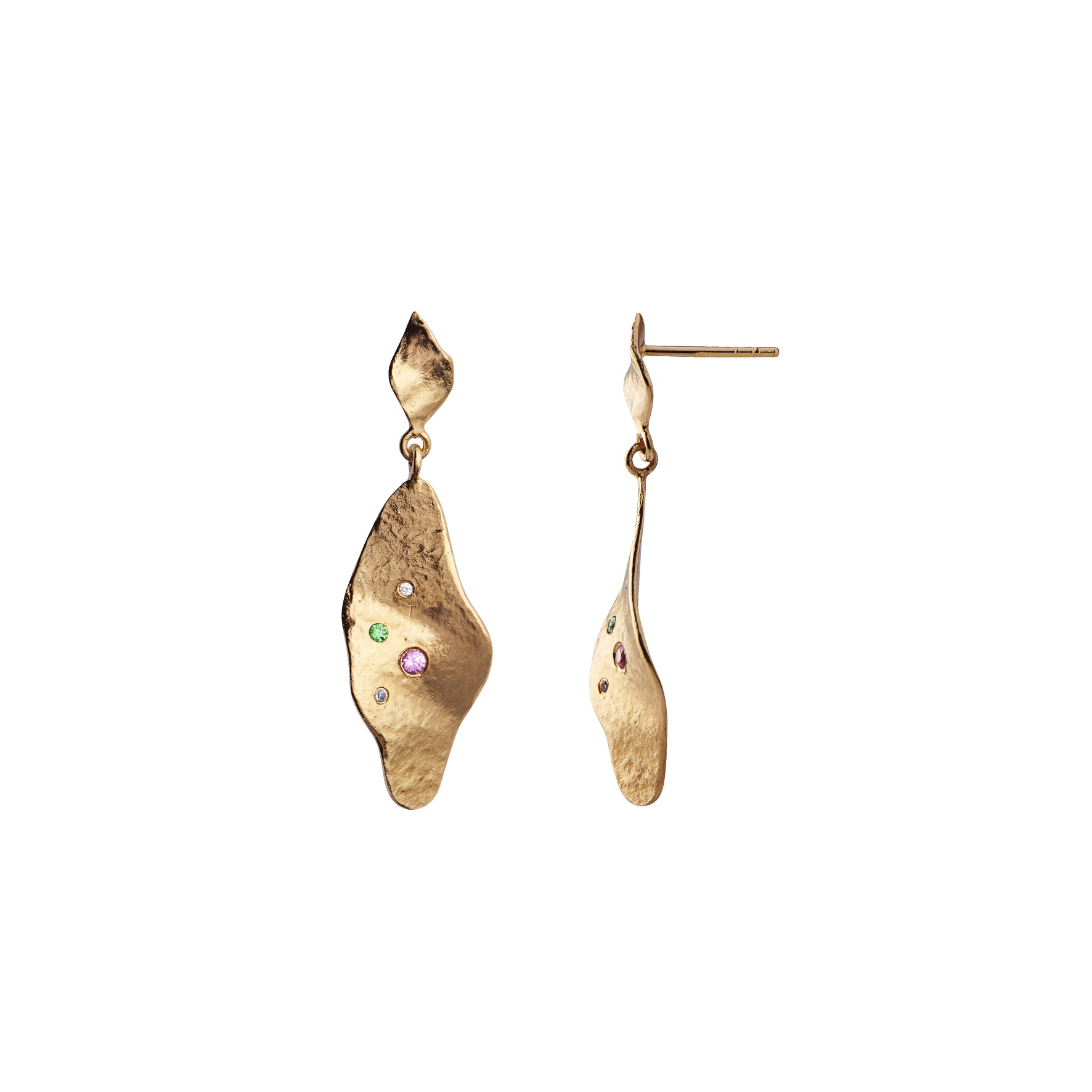 STINE A Jewelry Dangling Ile De L'Amour Earring With Stones — Kolczyk