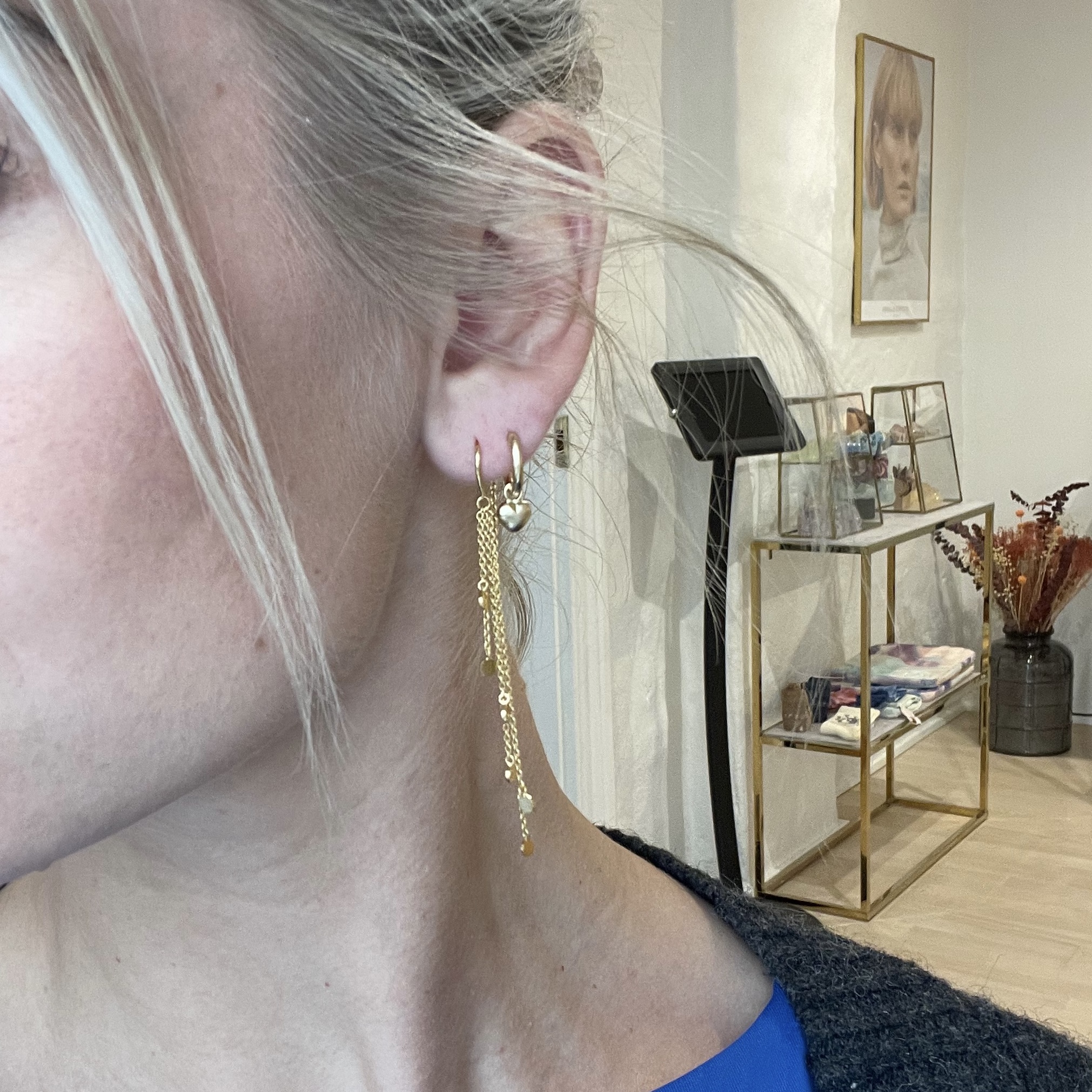 Pernille Corydon Heart Huggies — Kolczyk