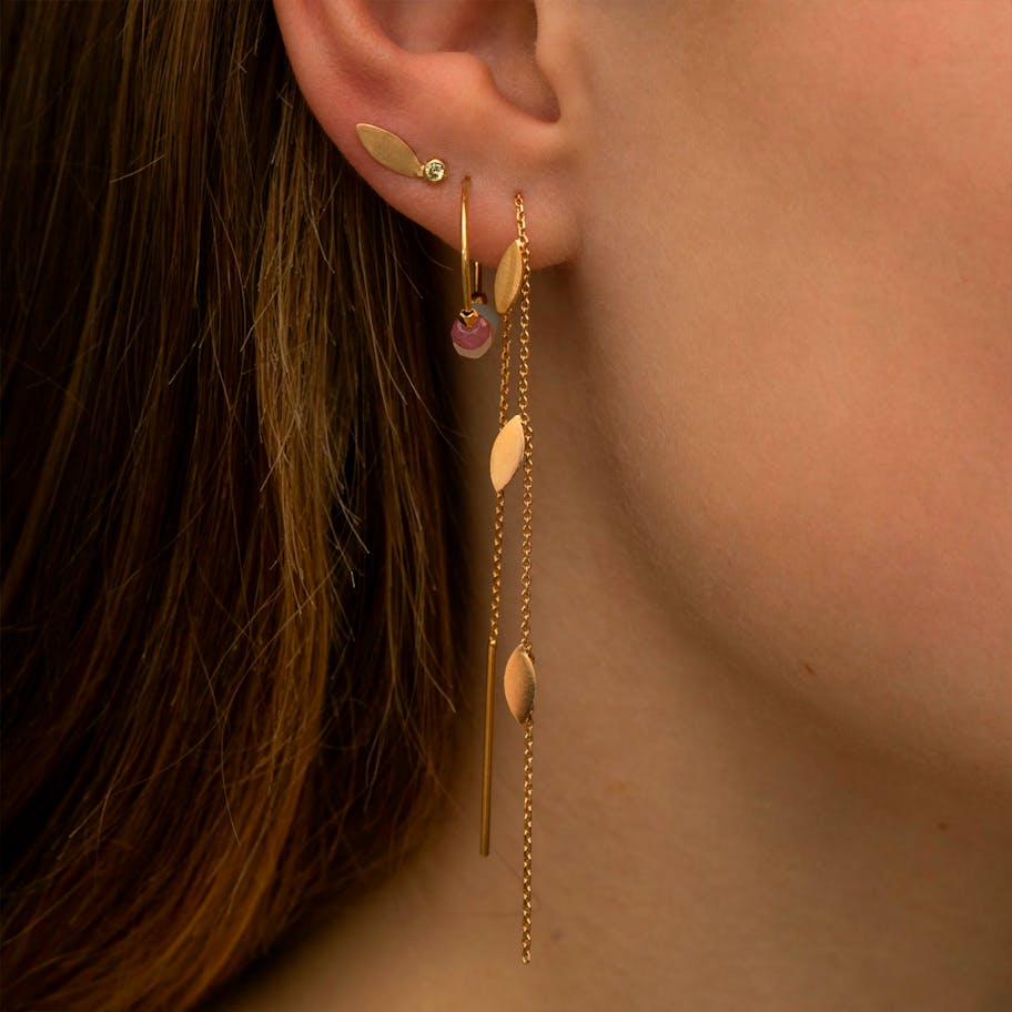 STINE A Jewelry — Three Leaves Earchain Piece STINE A Jewelry Three Leaves Earchain Piece — Earrings