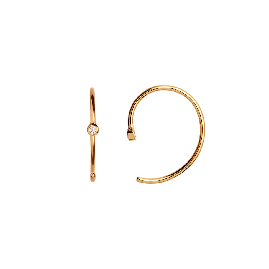 STINE A Jewelry — One Dot Open Creol STINE A Jewelry One Dot Open Creol — Øreringer