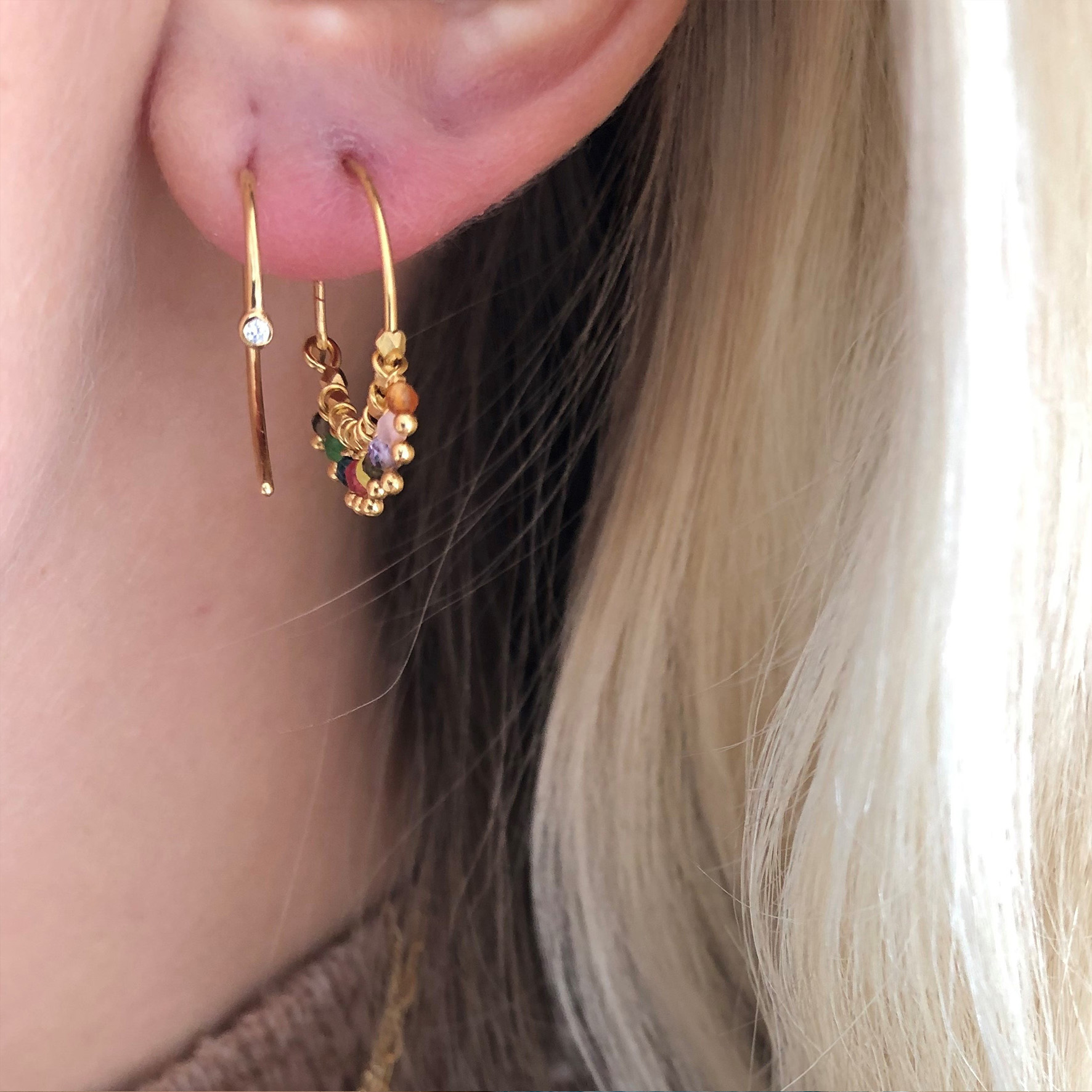 STINE A Jewelry One Dot Open Creol — Kolczyk